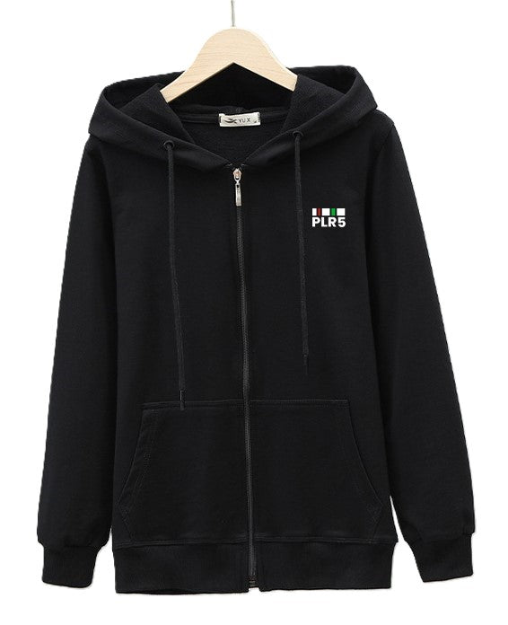 Ladies zipped hoodie