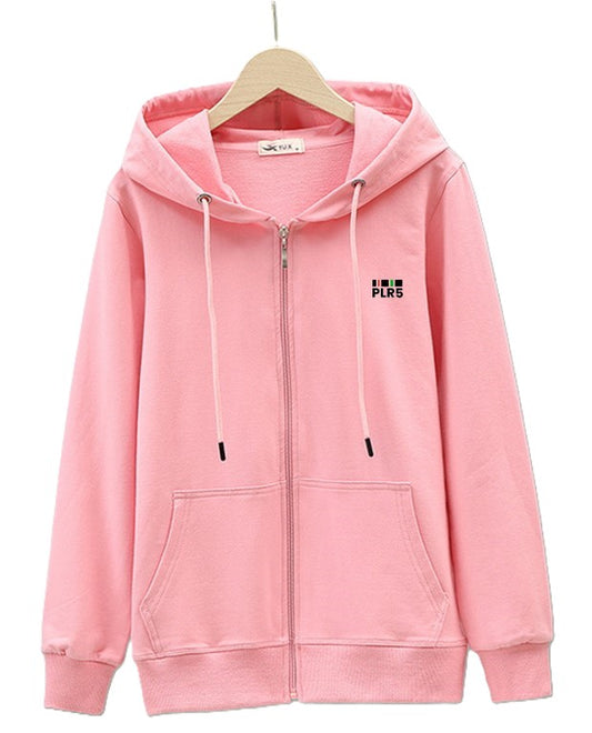 Ladies zipped hoodie