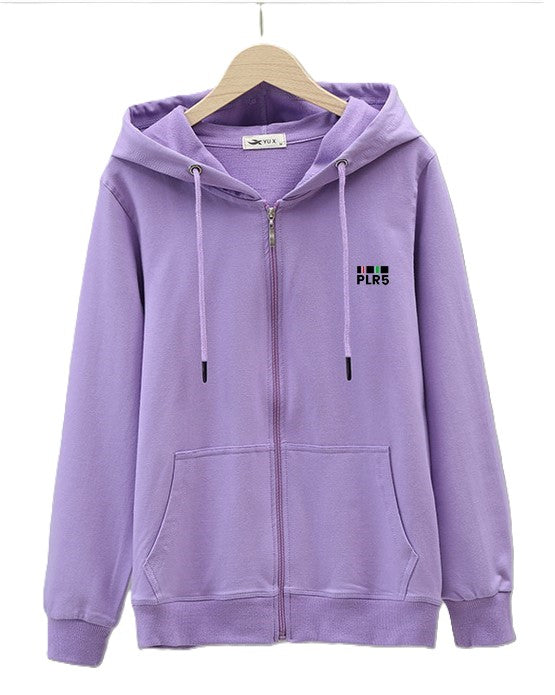 Ladies zipped hoodie